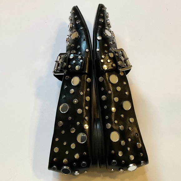 ZARA  Mirrored Black Flat Mary Jane’s Size EU 39 - Picture 8 of 9
